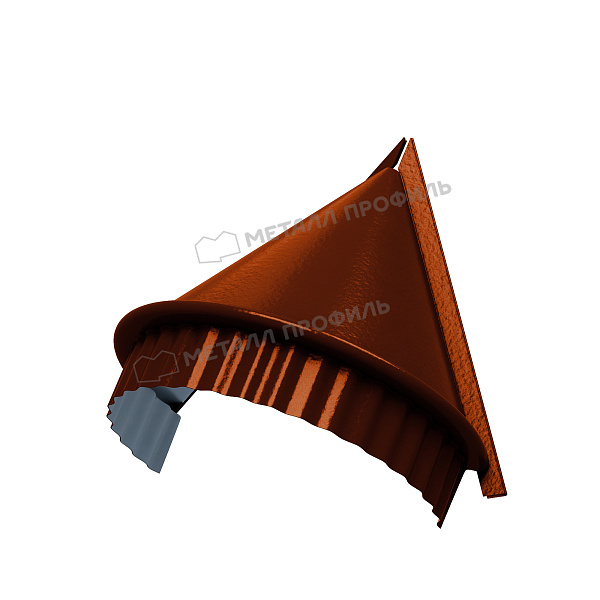 Заглушка конька круглого конусная (AGNETA-03-Copper\Copper-0.5) ― заказать в нашем интернет-магазине недорого.